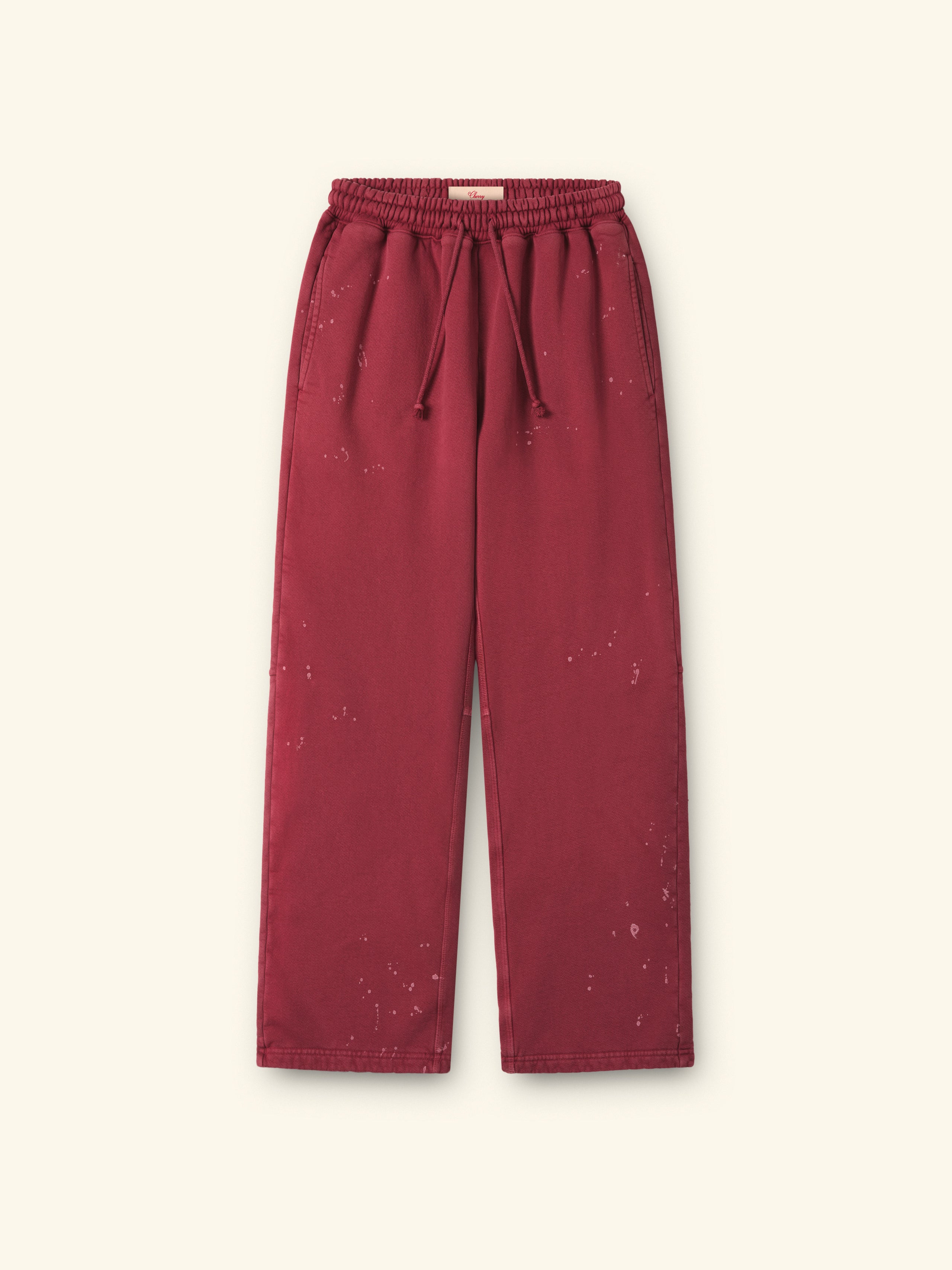 Image of Valentine's Distressed Parachute Sweatpants (Sun Faded Red)