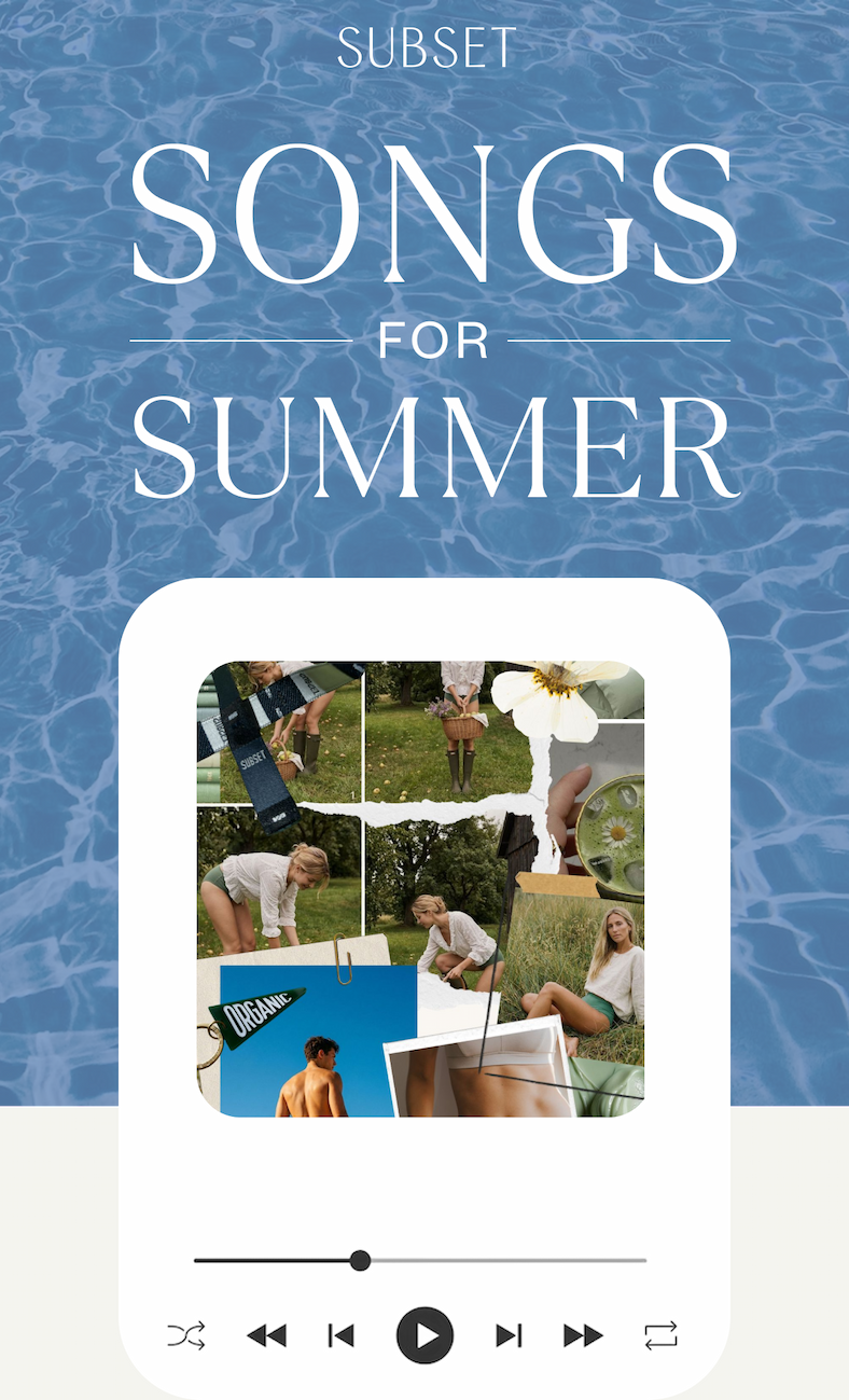 Songs for summer banner
