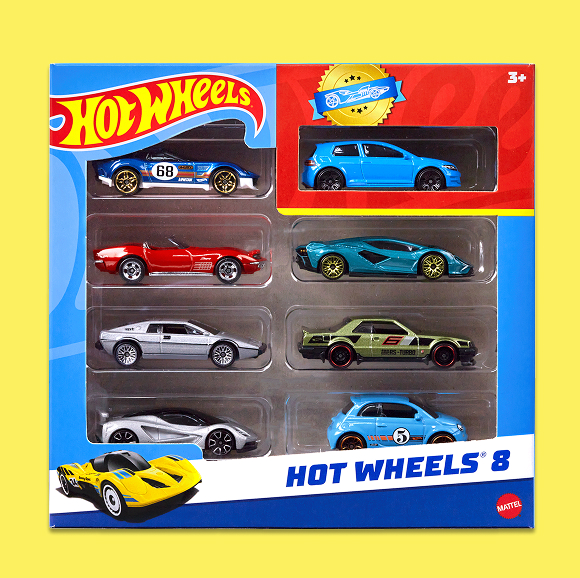 Hot Wheels Set Of 8 Toy Cars & Trucks 