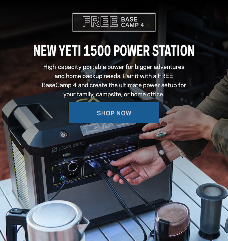 Yeti 1500 + FREE Basecamp 4