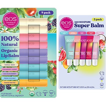 eos Lip Balm Sticks or Super Balm 24-Hour Moisture Tubes