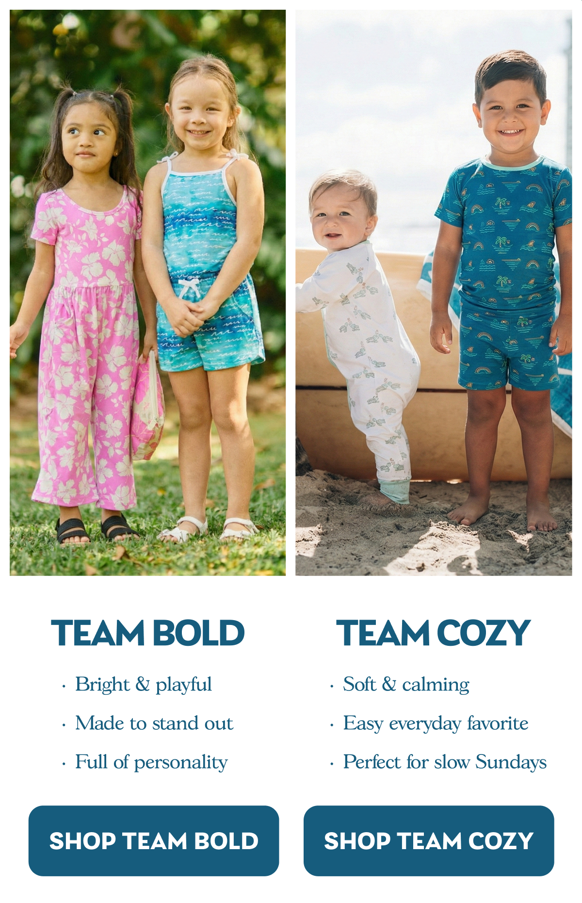 Team Bold vs Team Cozy
