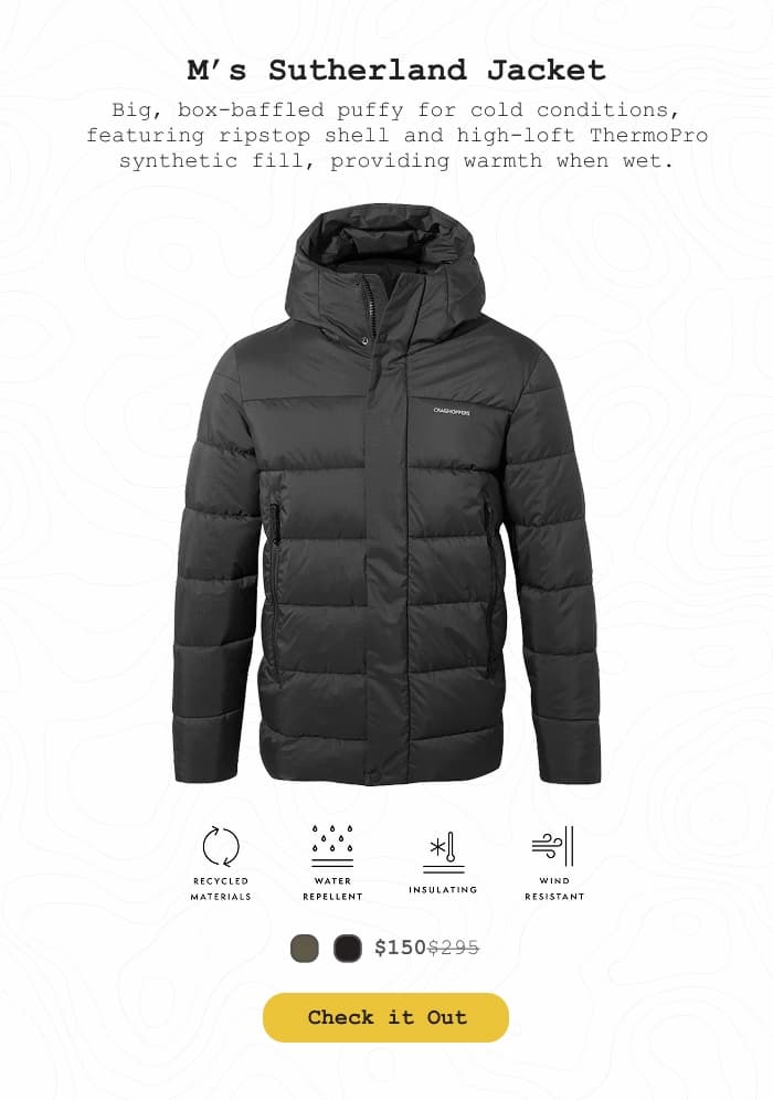 Studio product photo of the Craghoppers Men's Sutherland Jacket