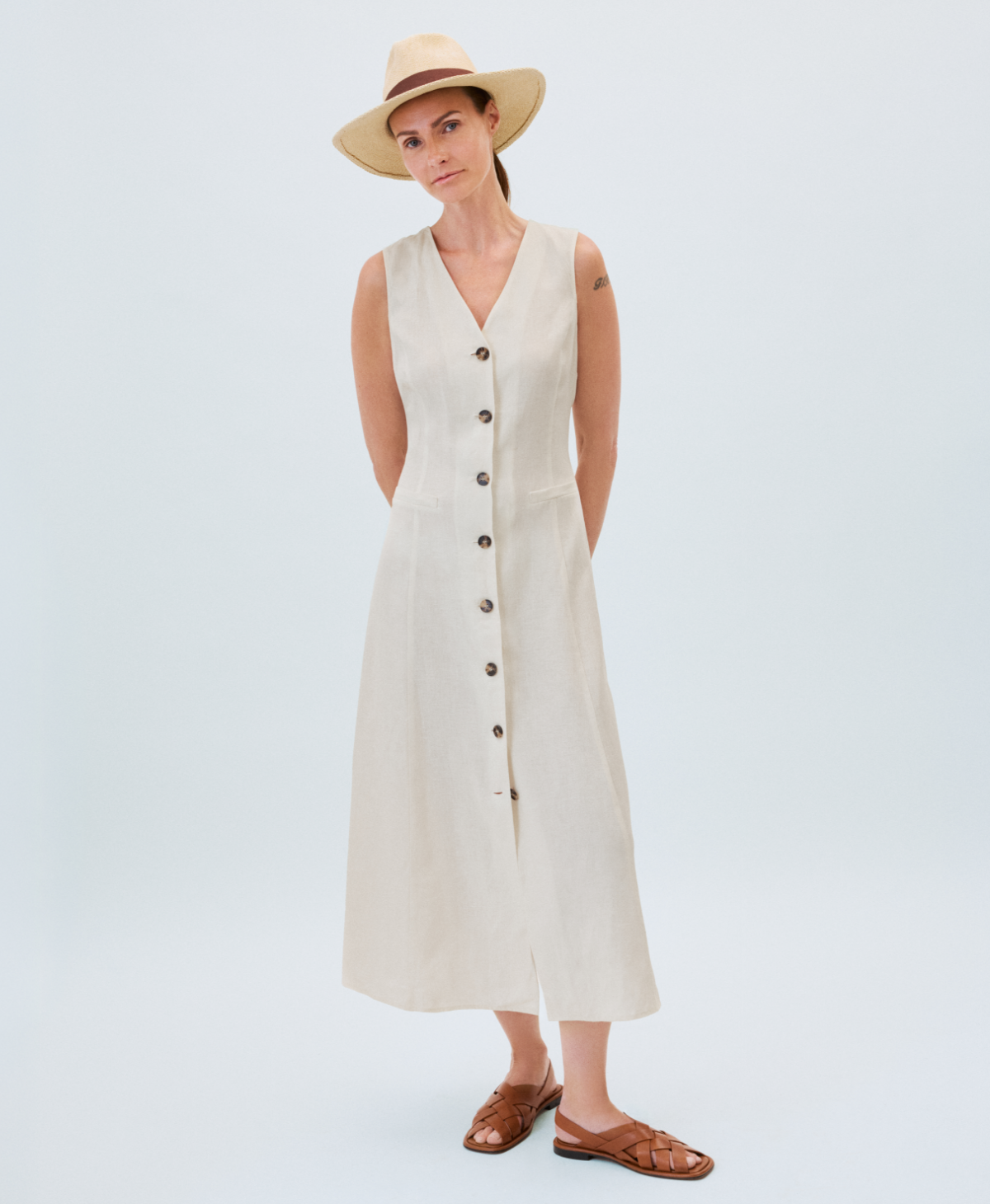 Linen Waistcoat Dress