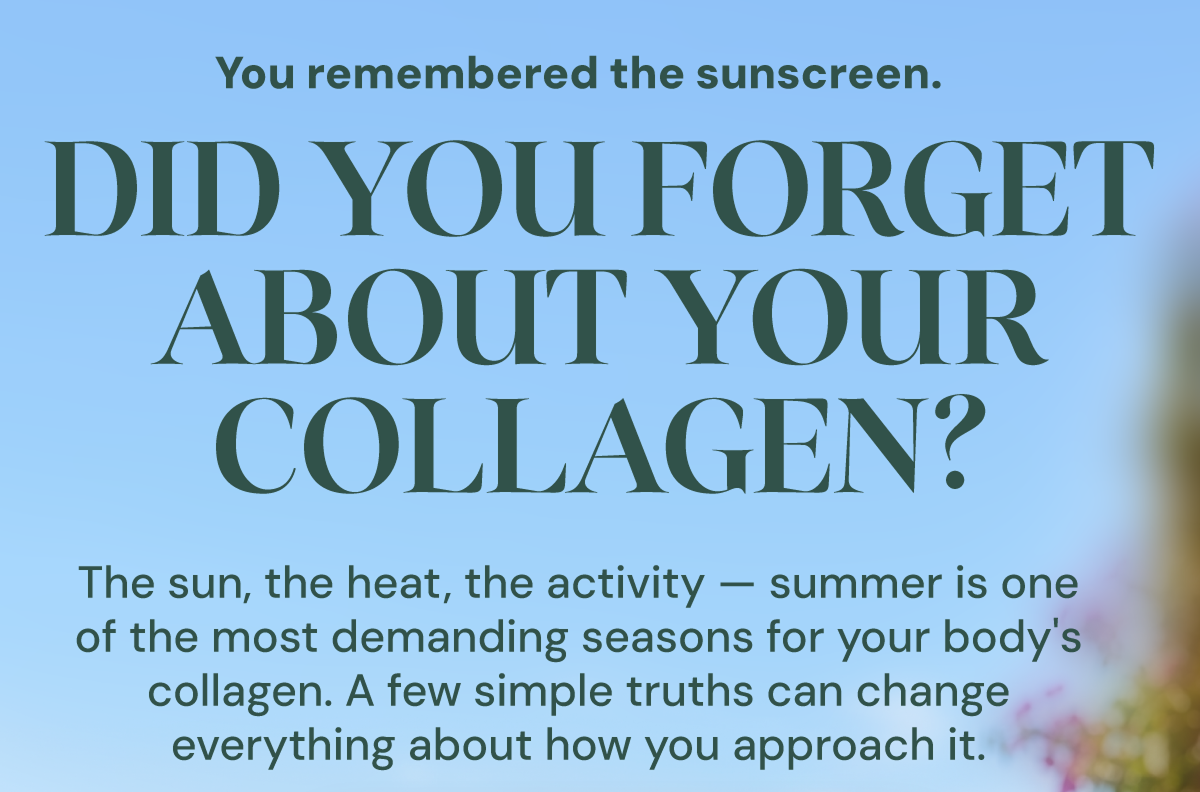 You remembered the sunscreen... 