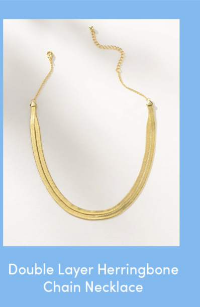 Double Layer Herringbone Necklace