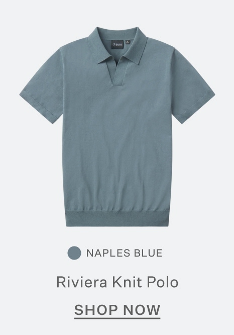 Riviera Knit Polo - Naples Blue