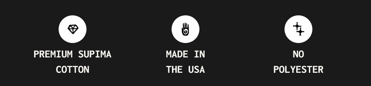 Premium Supima Cotton - MADE IN THE USA - No Polyester - Free Shipping & Returns