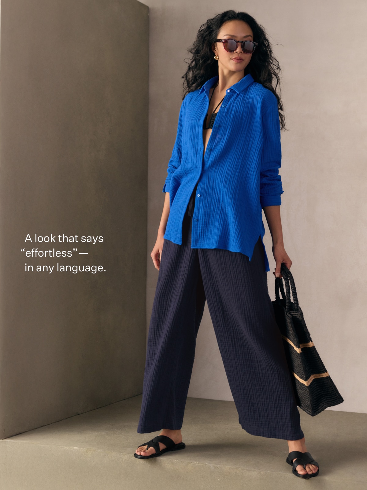 A look that says effortless&mdash;in any language.