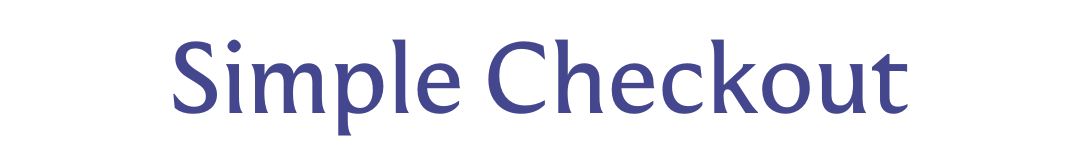 Simple checkout. 