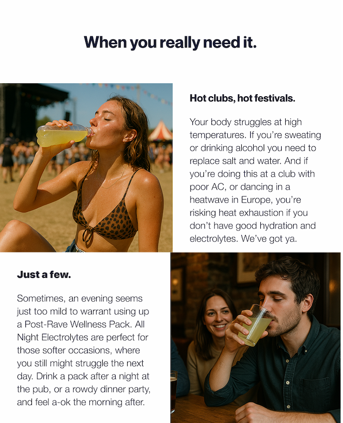 For casual pubs, or sweaty clubs.