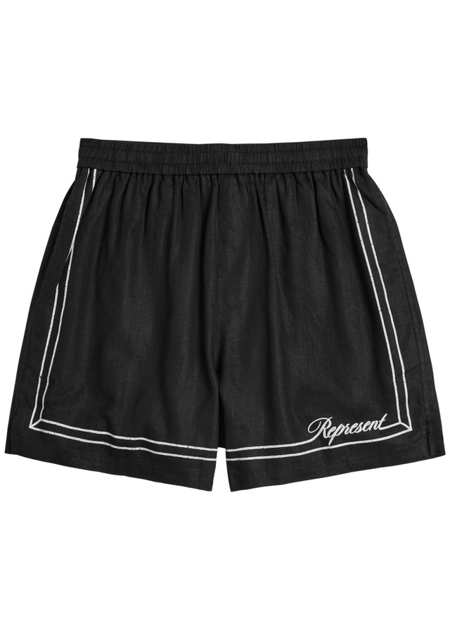 REPRESENT Border ramie shorts