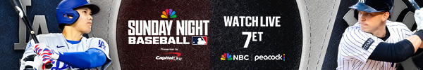 Sunday Night Baseball Presented by Capital One | Watch Live at 7 ET | NBC x Peacock