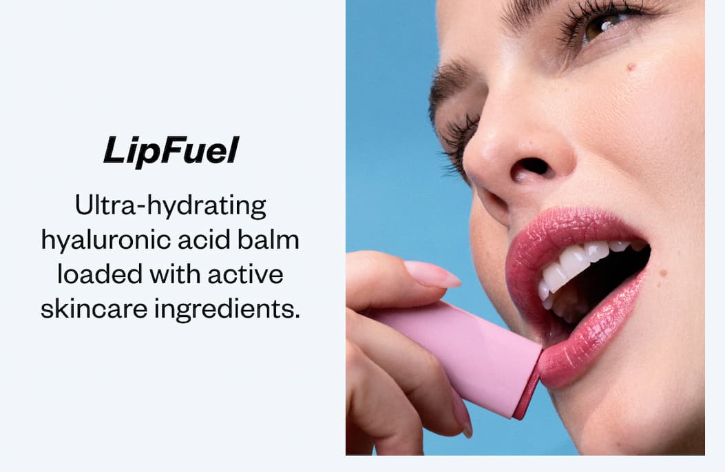 LipFuel | Ultra-hydrating hyaluronic acid balm loaded with active skincare ingredients.