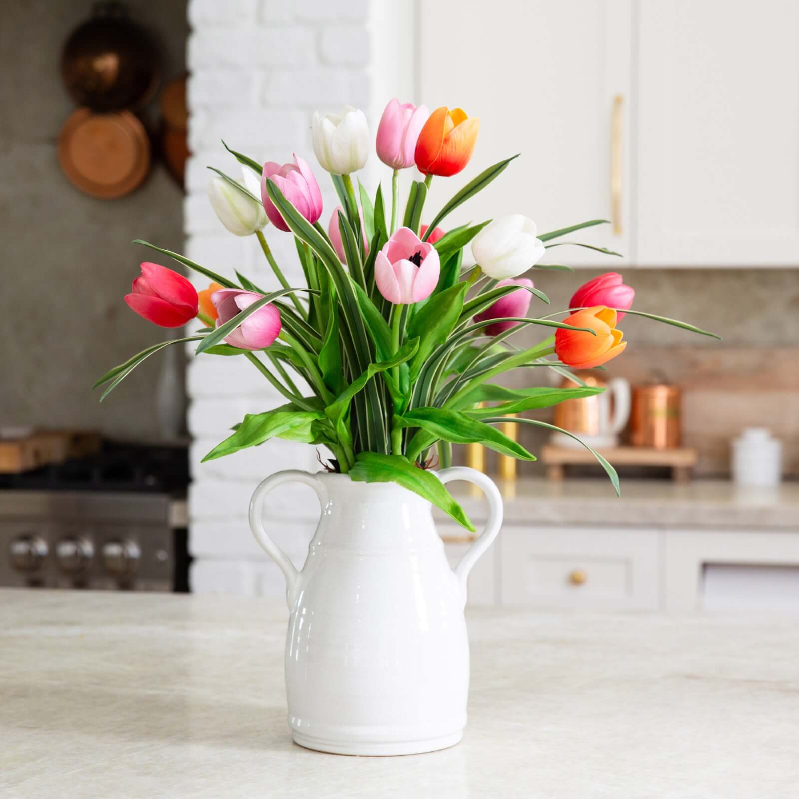 Faux 23-inch Tulip Arrangement