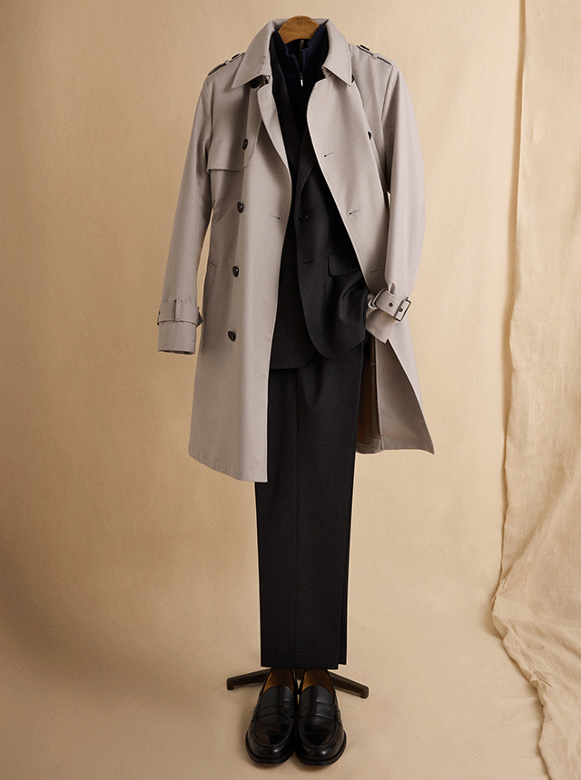 Light Taupe Trench Coat