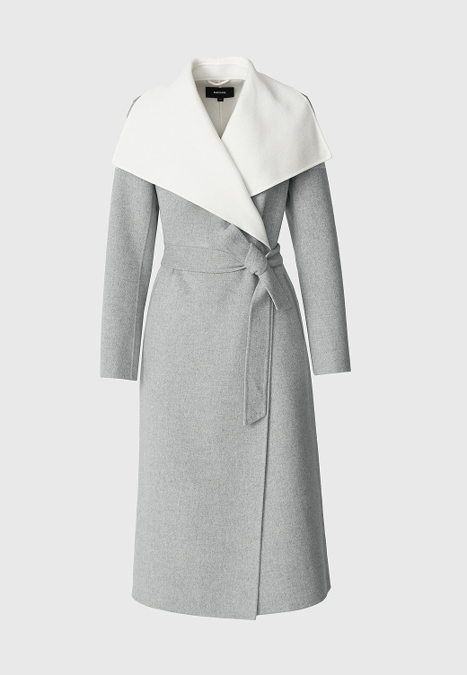MAI Double-face wool wrap coat