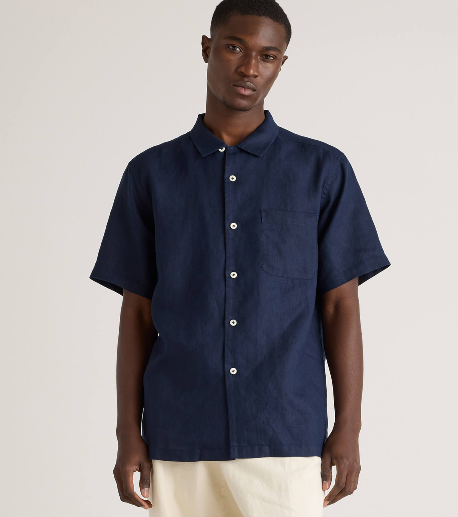 the 100% European Linen Camp Shirt