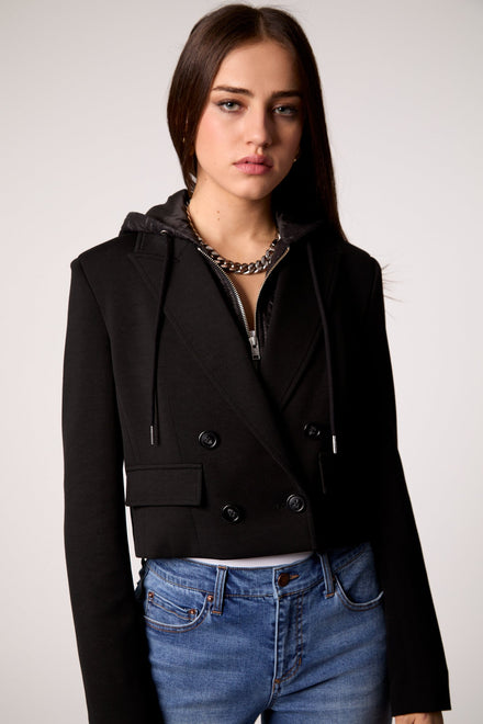 Fireside Cropped Blazer in Black