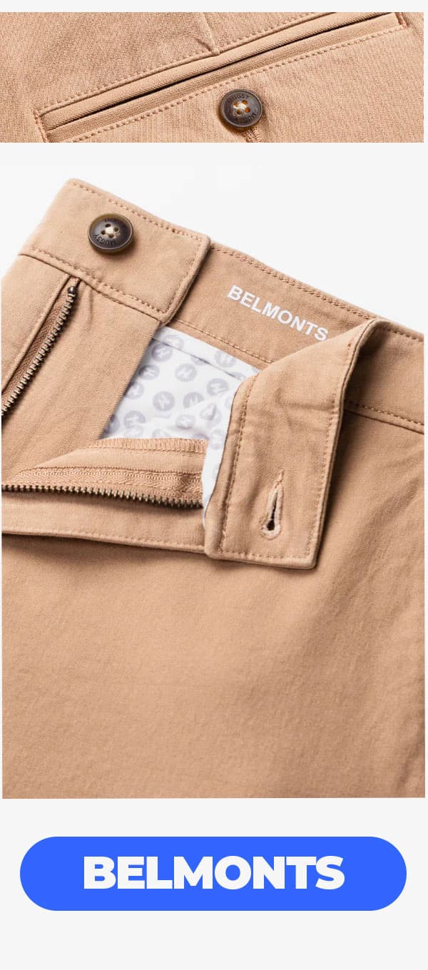 [Detail images of Belmonts chinos] BELMONTS Button