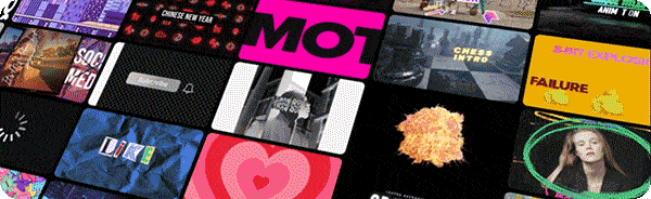 A gif of a collection of Uppbeat motion graphics.