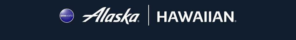 oneworld. Alaska&reg;. Hawaiian&reg;.