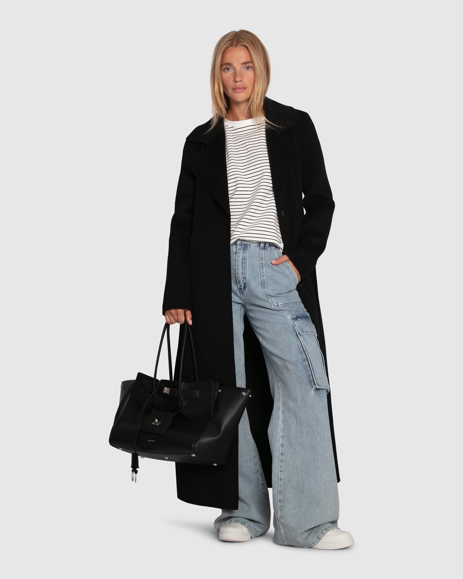 Image of Ex-Boyfriend Wool Blend Maxi Coat - Black