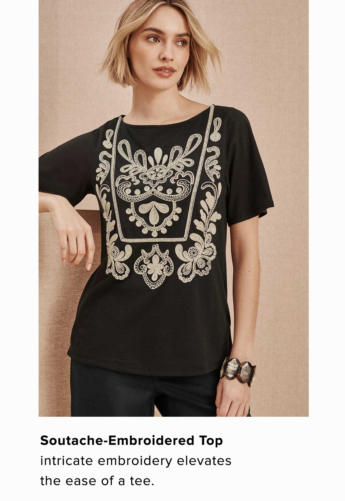 Soutache Embroidered Top