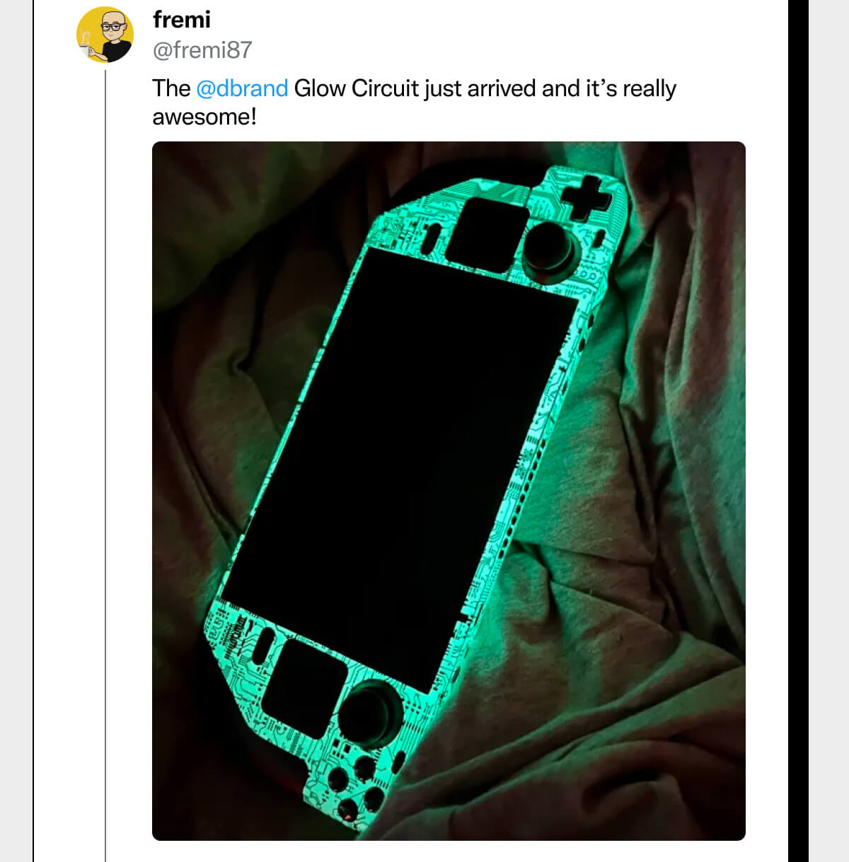 The dbrand Glow Circuit just arrived and it's really awesome!