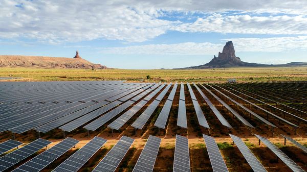 Aerial view of the Kayenta Solar Plant in Arizona.