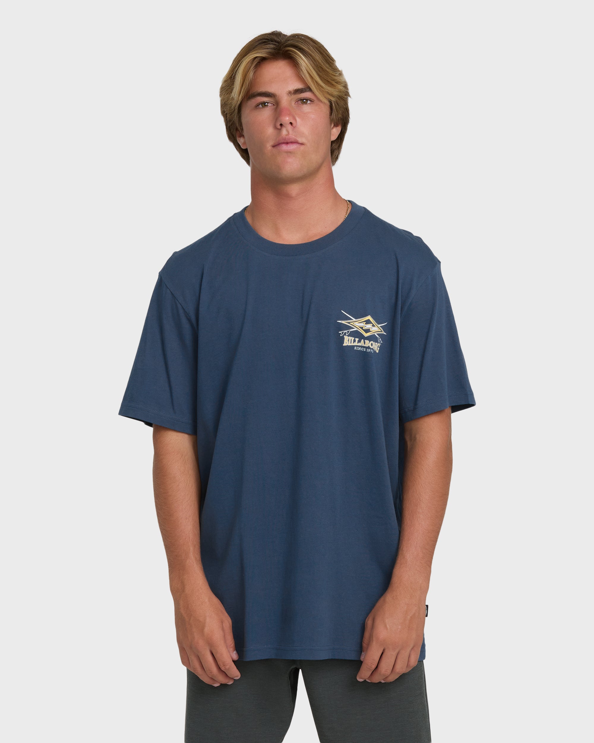 Image of Crossboards Premium Short Sleeve Knit T-Shirt - Dark Denim