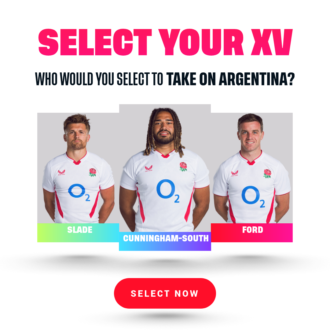 England Rugby Team Selector Game