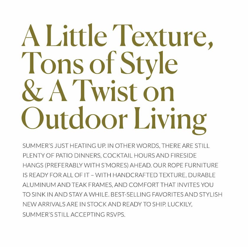 A Little Texture, Tons of Style & A Twist on Outdoor Living