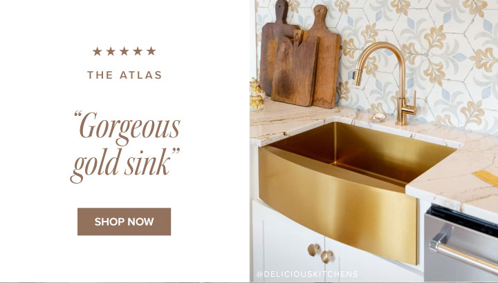 The Atlas - “Gorgeous gold sink” - Shop Now 