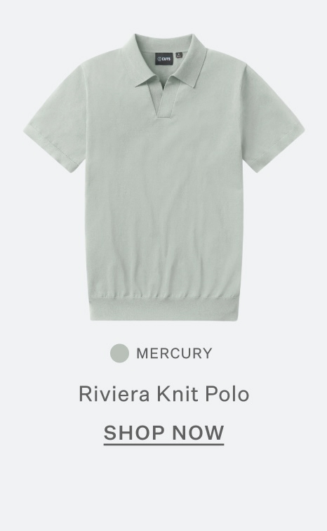 Riviera Knit Polo - Mercury