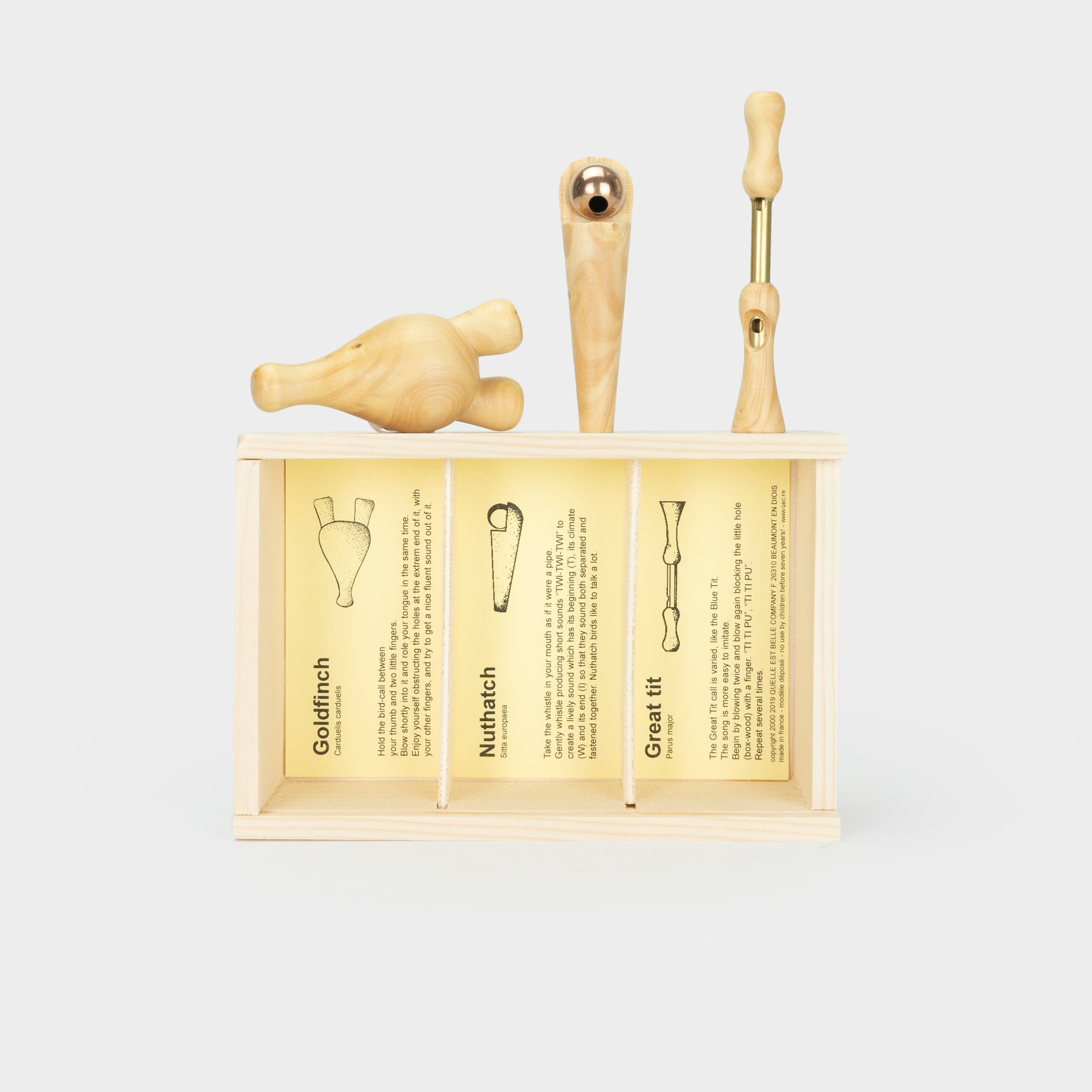 Image of Handmade wooden Bird Calls - Country Garden Trio