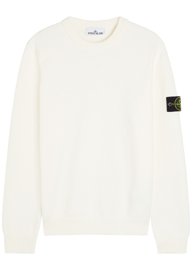 STONE ISLAND Logo stretch-cotton jumper