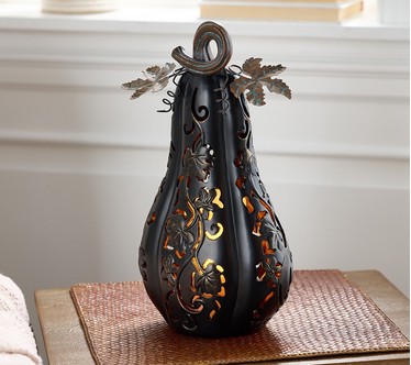 Indoor/Outdoor 14.5" Illuminated Gourd by Valerie