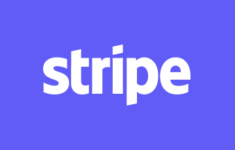 Stripe logo on a violet background.