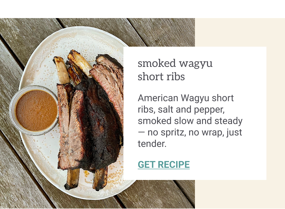Smoked wagyu short ribs recipe