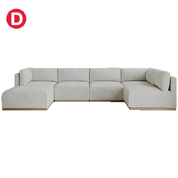 Henredon Murphy Modular Fabric Sectional with Ottoman