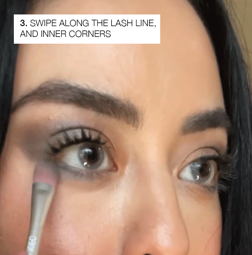 Tap the soft metallic on the center lid for instant dimension.