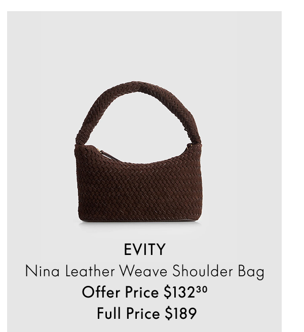EVITY Nina Leather Weave Shoulder Bag