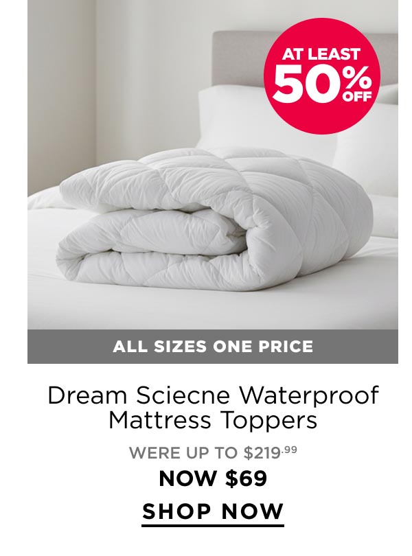 Dream Science Waterproof Mattress Toppers