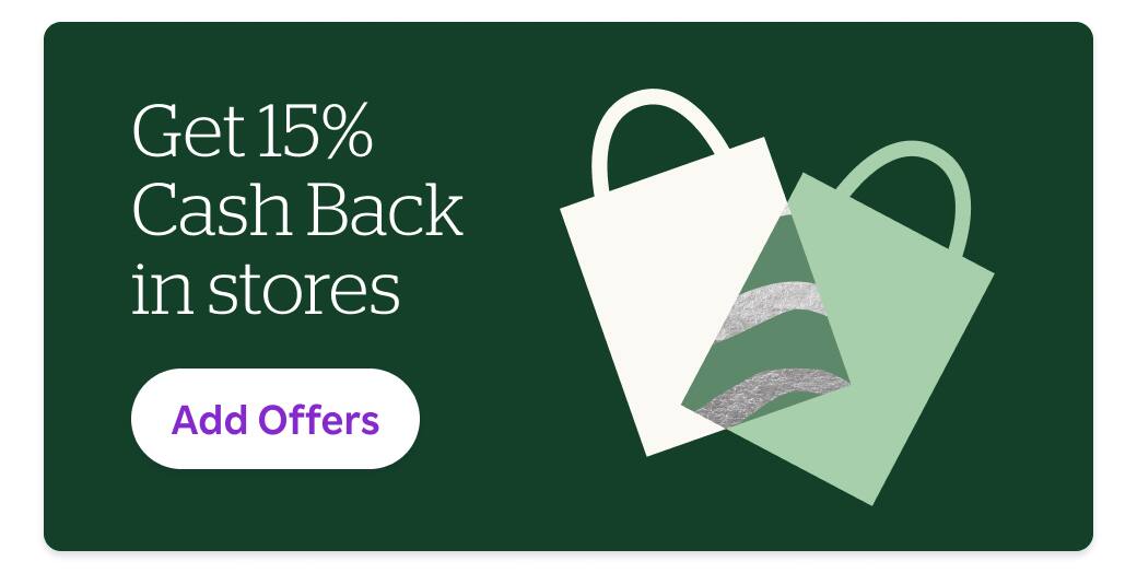 Get 15% Cash Back in stores