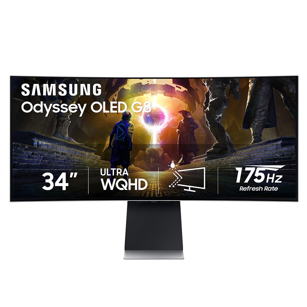 Samsung 34-inch Odyssey G8 UWQHD QD-OLED 175Hz FreeSync Premium Pro Curved Gaming Monitor