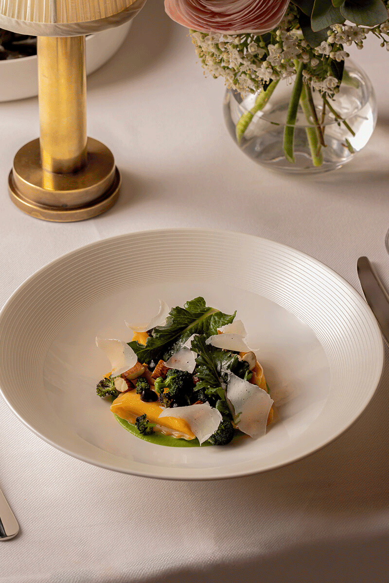 A rotation of spring dishes from Claridge's Restaurant