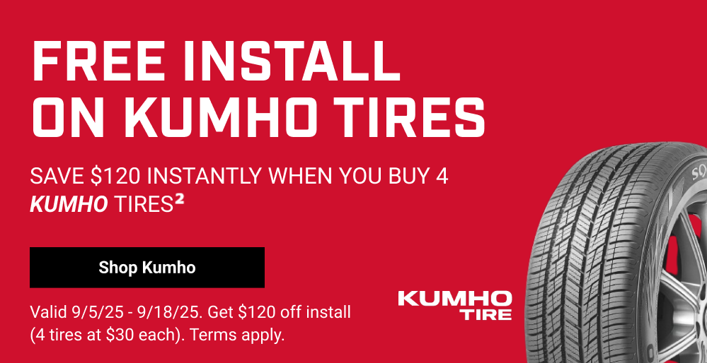 FREE INSTALL ON KUMHO TIRES(2)