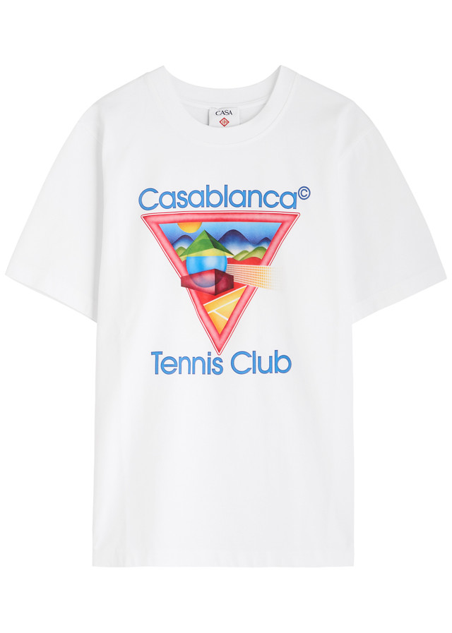CASABLANCA Tennis Club printed cotton T-shirt