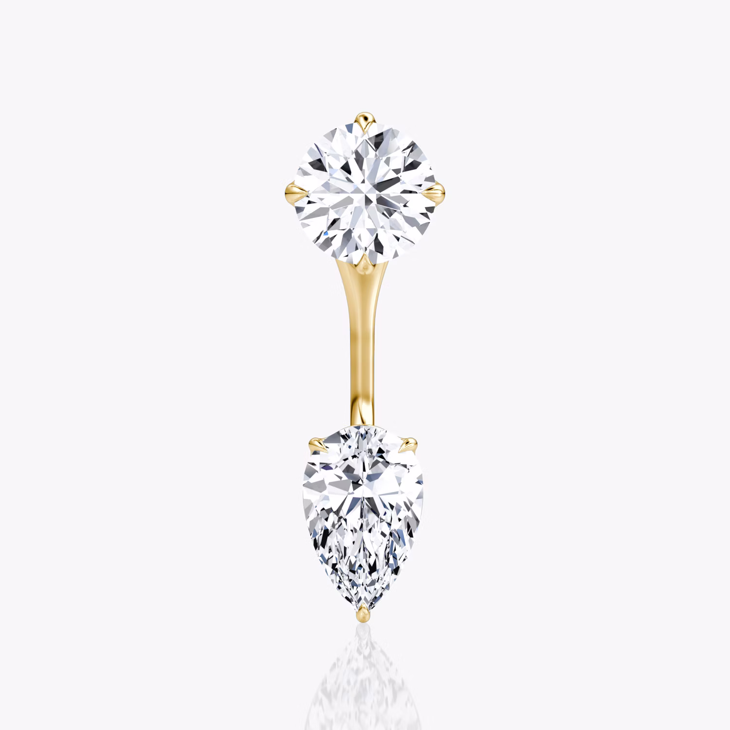 Solitaire Stud & Ear Jacket YG 